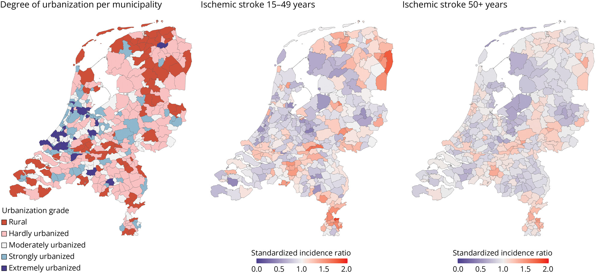 Standardized Incidence Ratio of Ischemic Stroke Per Municipality in the Netherlands